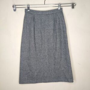 Vintage Peabody House Wool Blend Skirt 7/8 Pleated A-Line Midi
